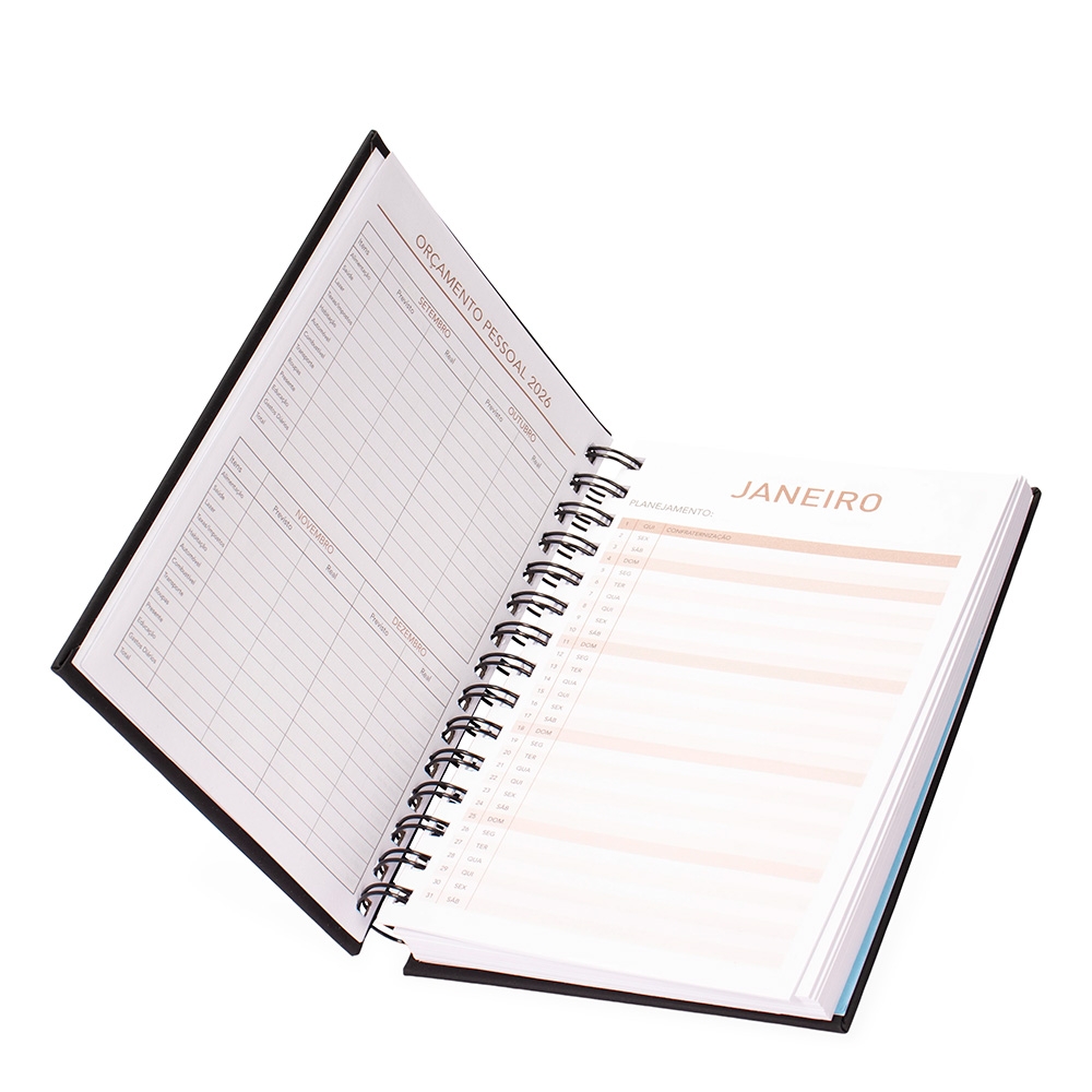 AGENDA 2027 EMBORRACHADA personalizada — Cadernetas, Agendas e Blocos de Notas — vista posterior