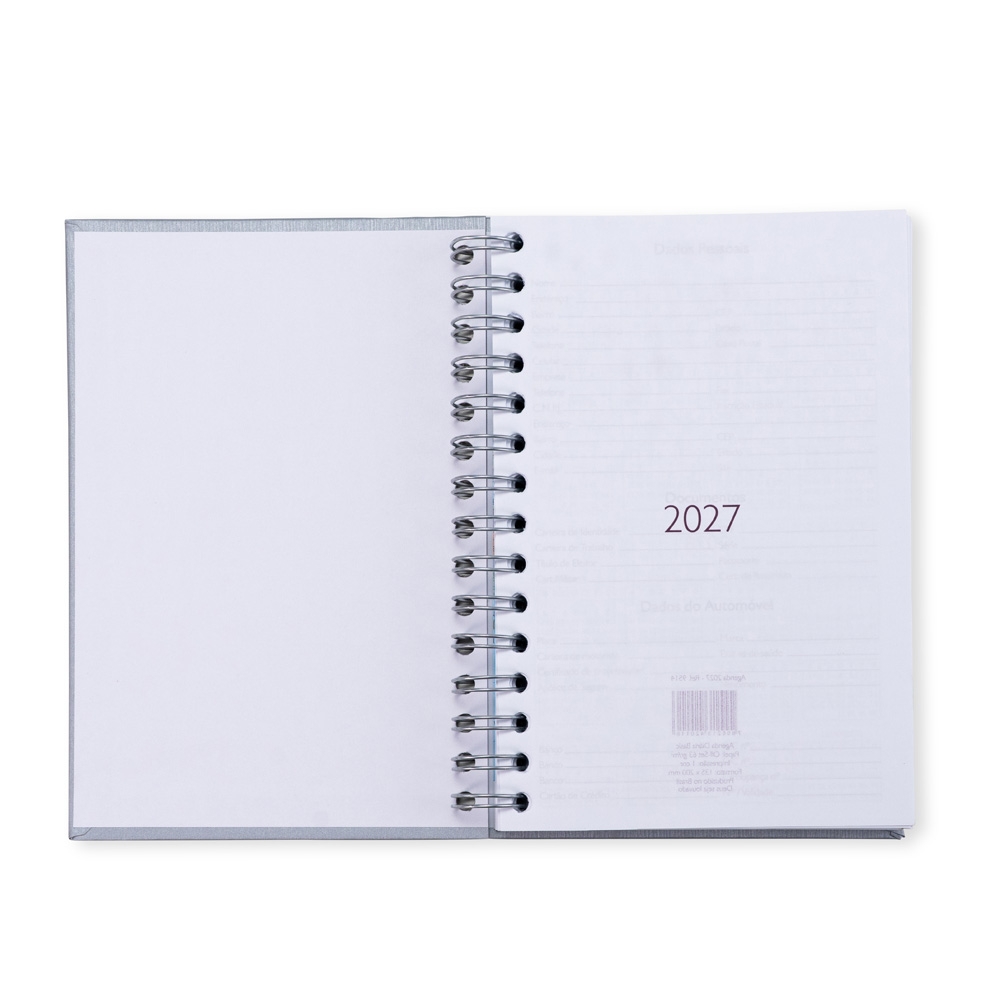 AGENDA DIÁRIA personalizada — Cadernetas, Agendas e Blocos de Notas — vista lateral