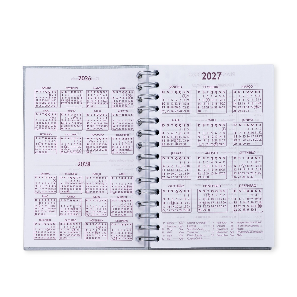 AGENDA DIÁRIA personalizada — Cadernetas, Agendas e Blocos de Notas — interior e compartimentos