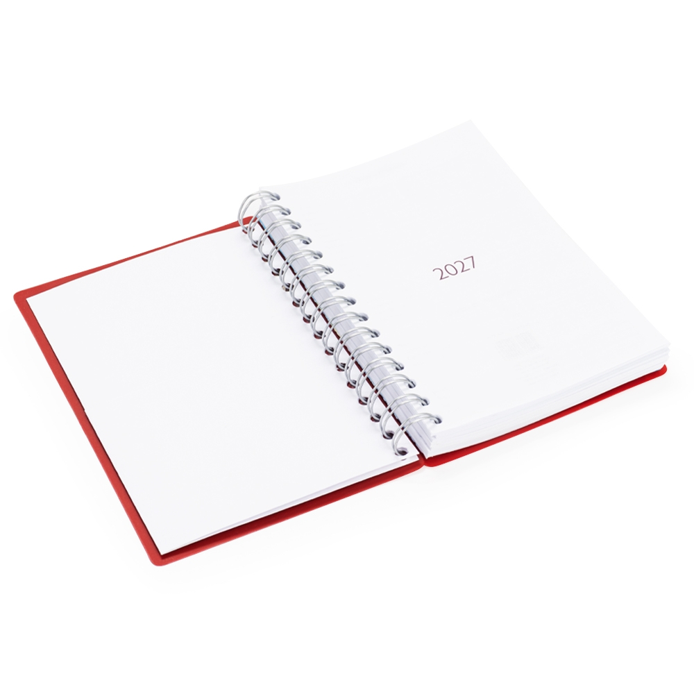 AGENDA DIÁRIA 2027 personalizada — Cadernetas, Agendas e Blocos de Notas — detalhe do zíper