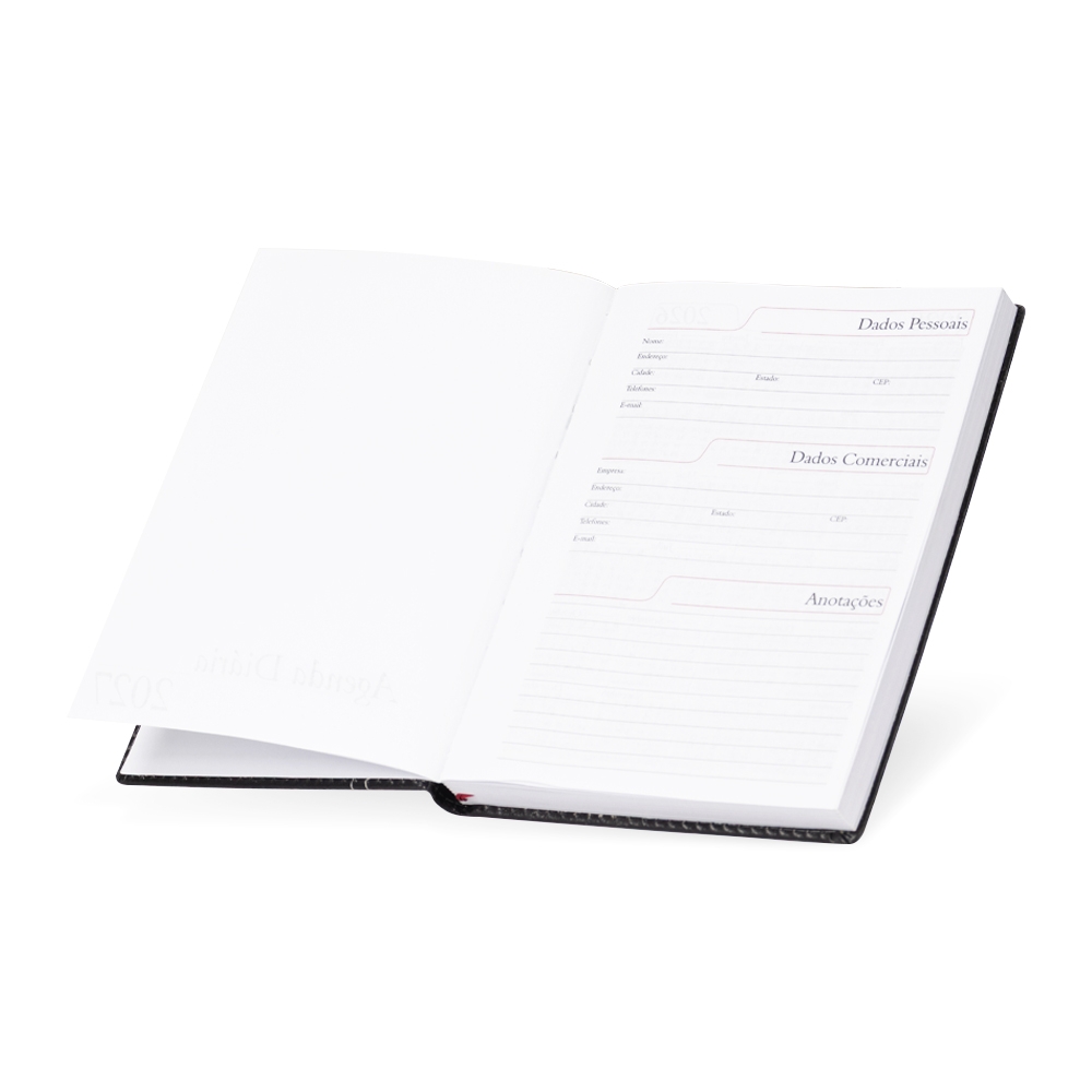 AGENDA DIÁRIA 2027 personalizada — Cadernetas, Agendas e Blocos de Notas — detalhe de personalização