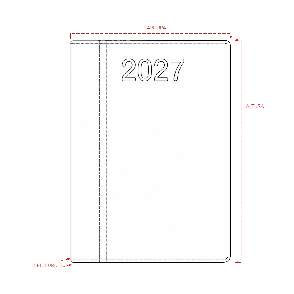 AGENDA DIÁRIA 2027 personalizada — Cadernetas, Agendas e Blocos de Notas — aplicação em uso