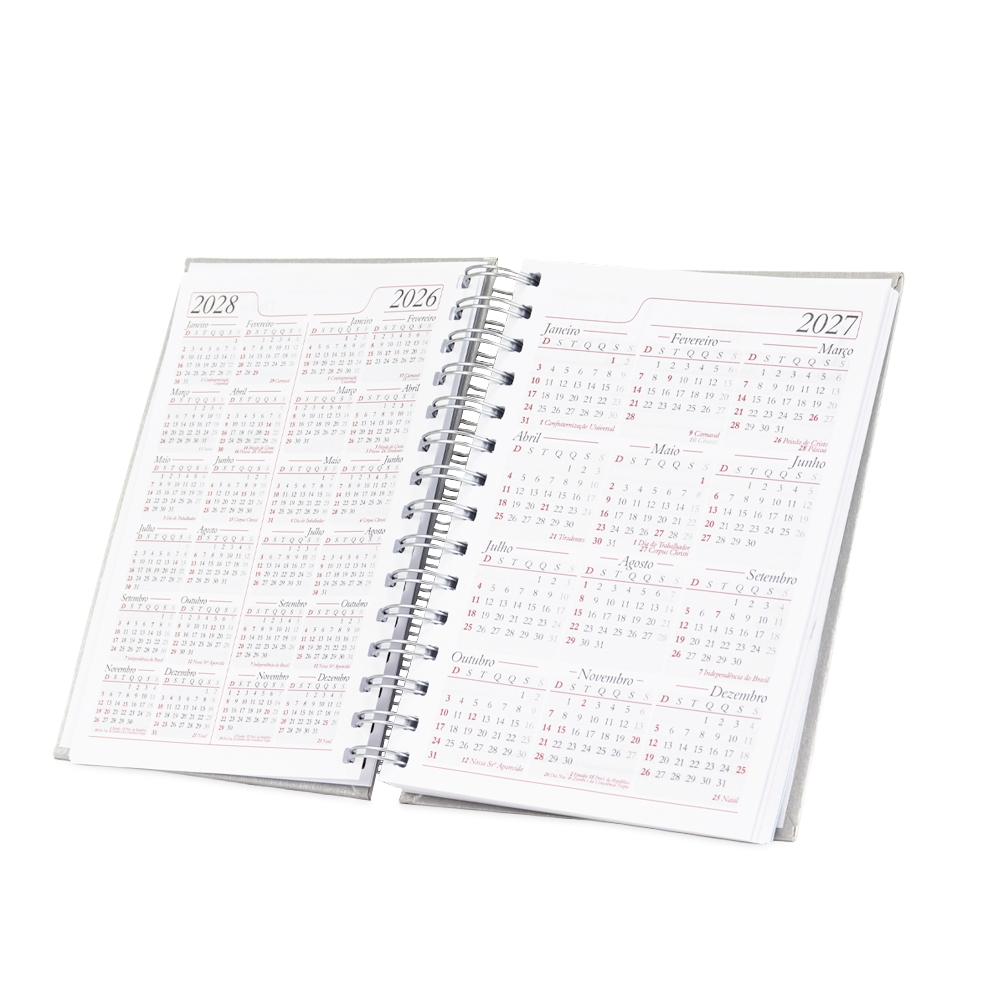 AGENDA DIÁRIA 2027 personalizada — Cadernetas, Agendas e Blocos de Notas — vista posterior