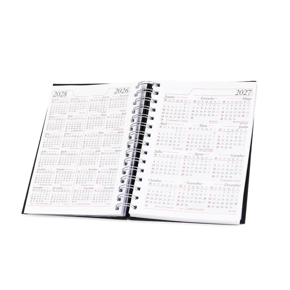 AGENDA DIÁRIA 2027 personalizada — Cadernetas, Agendas e Blocos de Notas — vista posterior