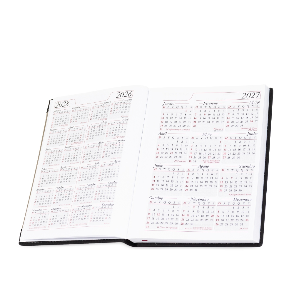 AGENDA DIÁRIA 2027 personalizada — Cadernetas, Agendas e Blocos de Notas — vista lateral