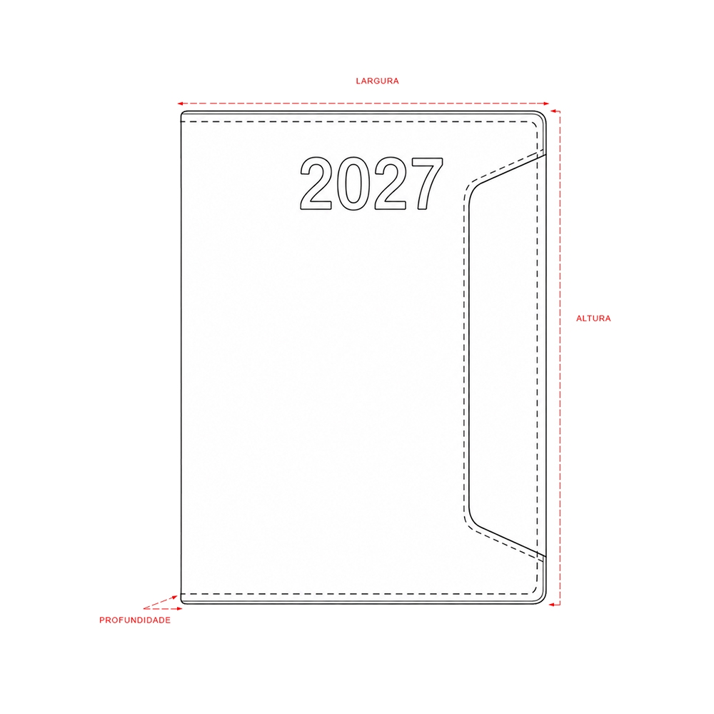 AGENDA DIÁRIA 2027 personalizada — Cadernetas, Agendas e Blocos de Notas — aplicação em uso