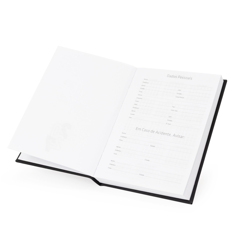 AGENDA DIÁRIA EMBORRACHADA personalizada — Cadernetas, Agendas e Blocos de Notas — detalhe de personalização