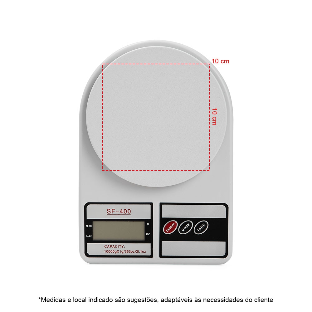 BALANÇA DE COZINHA personalizada — Balança — interior e compartimentos