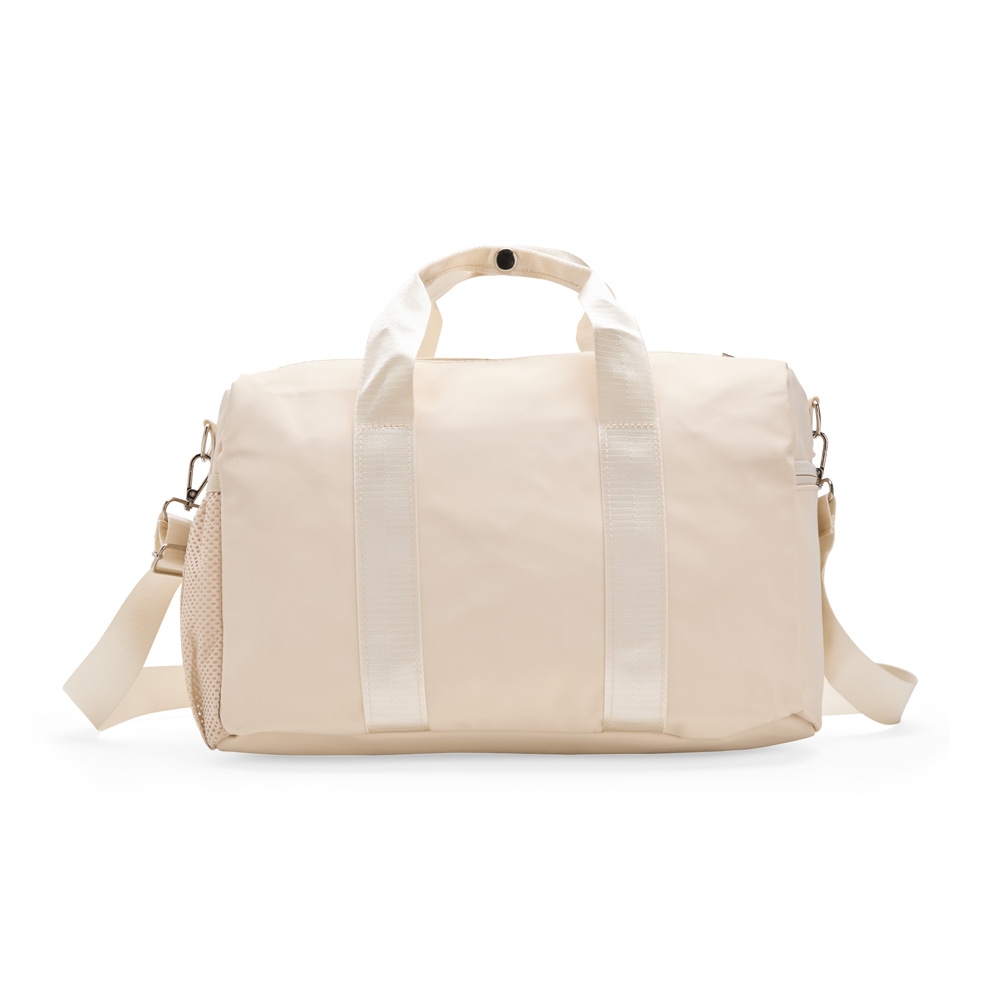BOLSA COURO SINTÉTICO 20L personalizada — Bolsa — detalhe de costura e acabamento