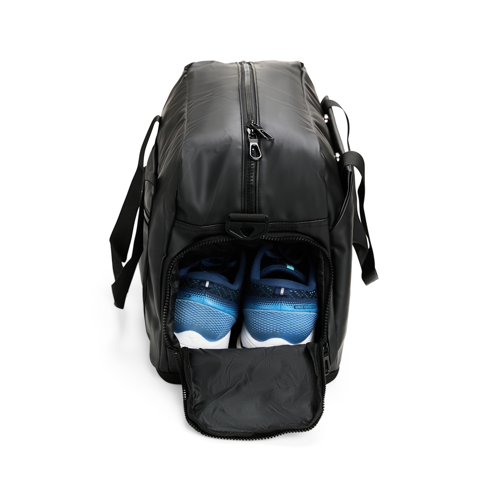 BOLSA COURO SINTÉTICO 44L personalizada — Bolsa — detalhe de costura e acabamento