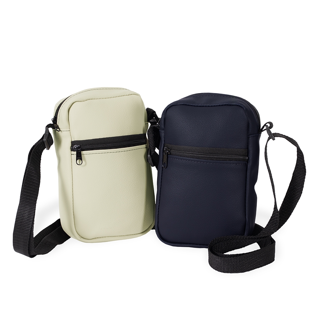 BOLSA DE OMBRO COURO SINTÉTICO personalizada — Bolsa — detalhe de personalização