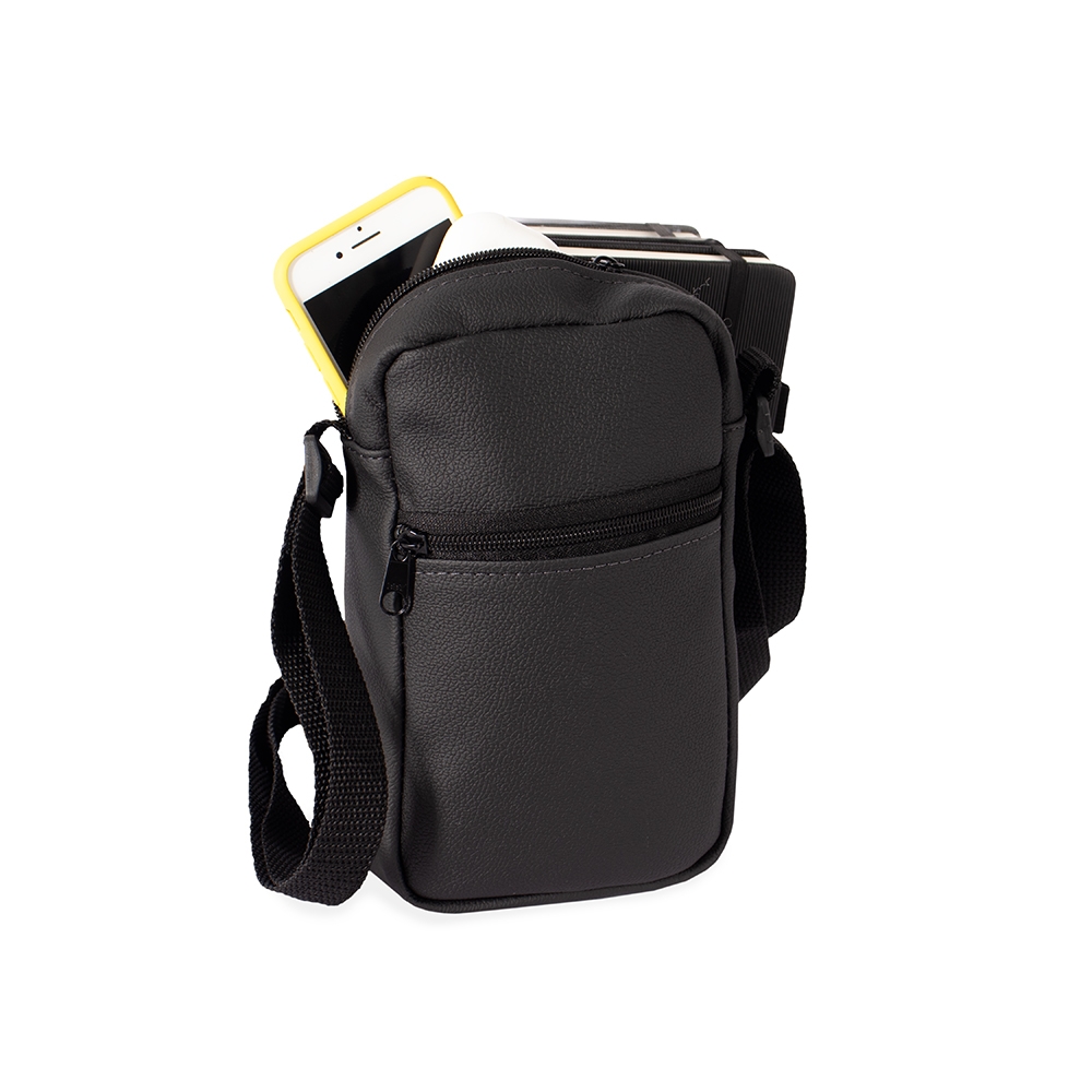 BOLSA DE OMBRO COURO SINTÉTICO personalizada — Bolsa — vista posterior