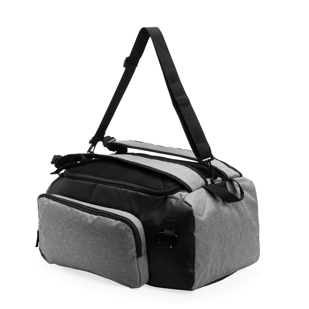 BOLSA ESPORTIVA POLIÉSTER 40L personalizada — Bolsa — detalhe de costura e acabamento