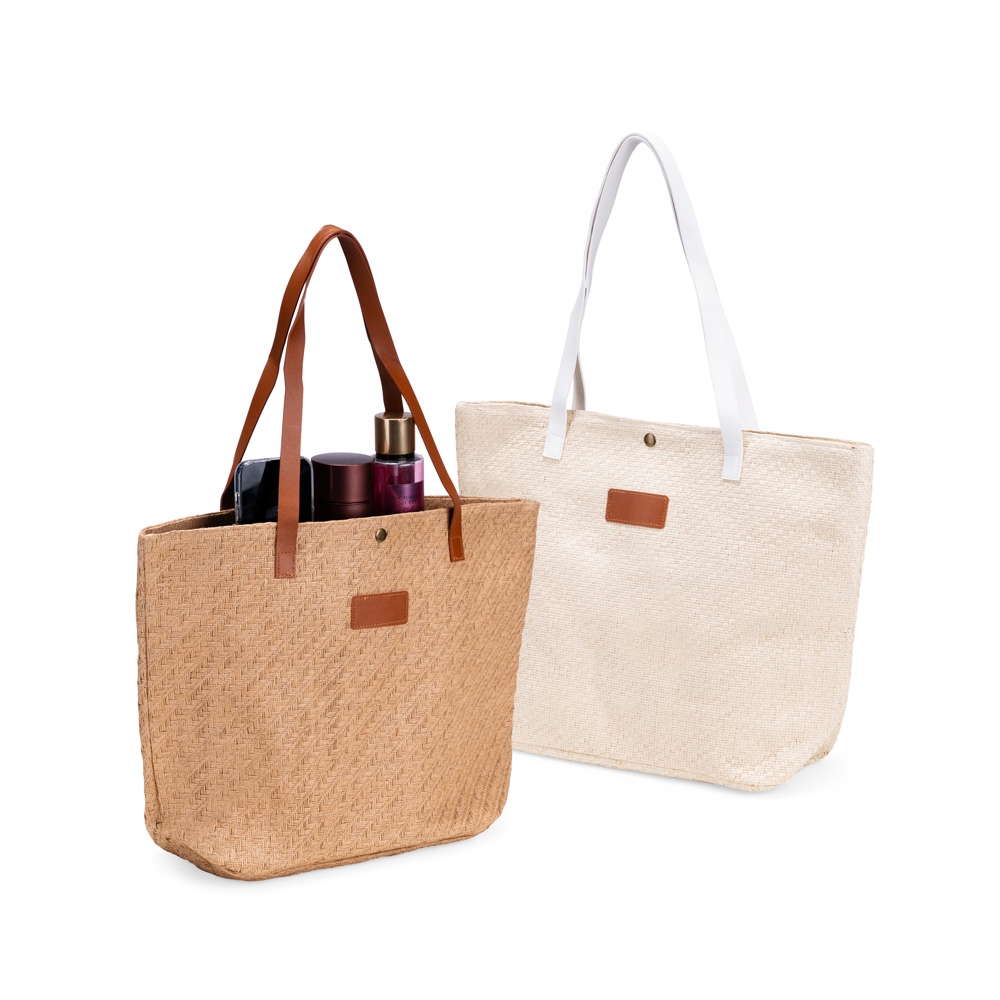 BOLSA PALHA TRANÇADA personalizada — Bolsa — vista lateral