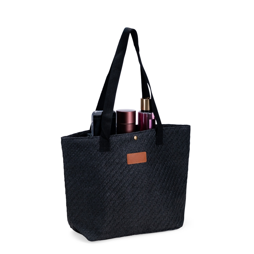 BOLSA PALHA TRANÇADA personalizada — Bolsa — vista lateral