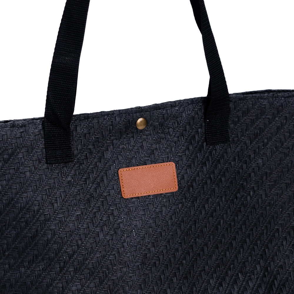 BOLSA PALHA TRANÇADA personalizada — Bolsa — detalhe de costura e acabamento
