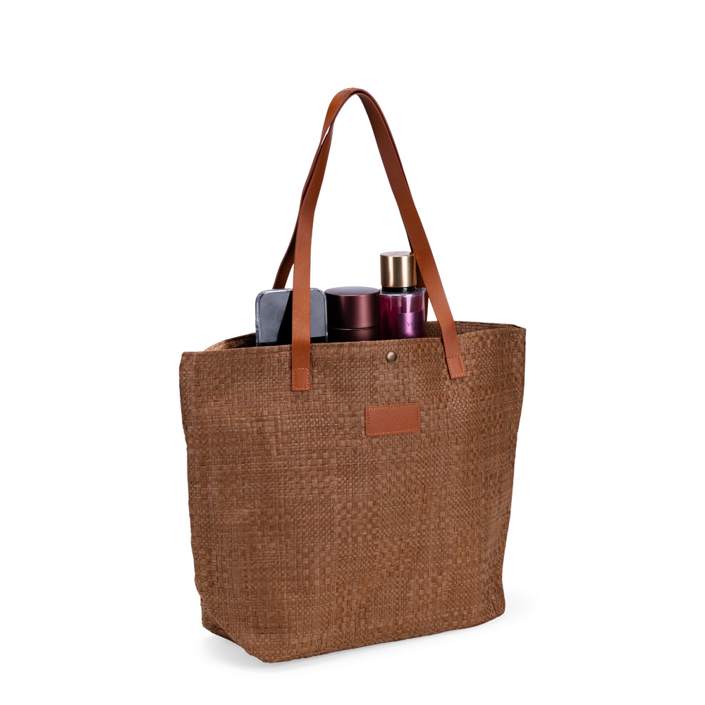 BOLSA PALHA TRANÇADA personalizada — Bolsa — vista lateral