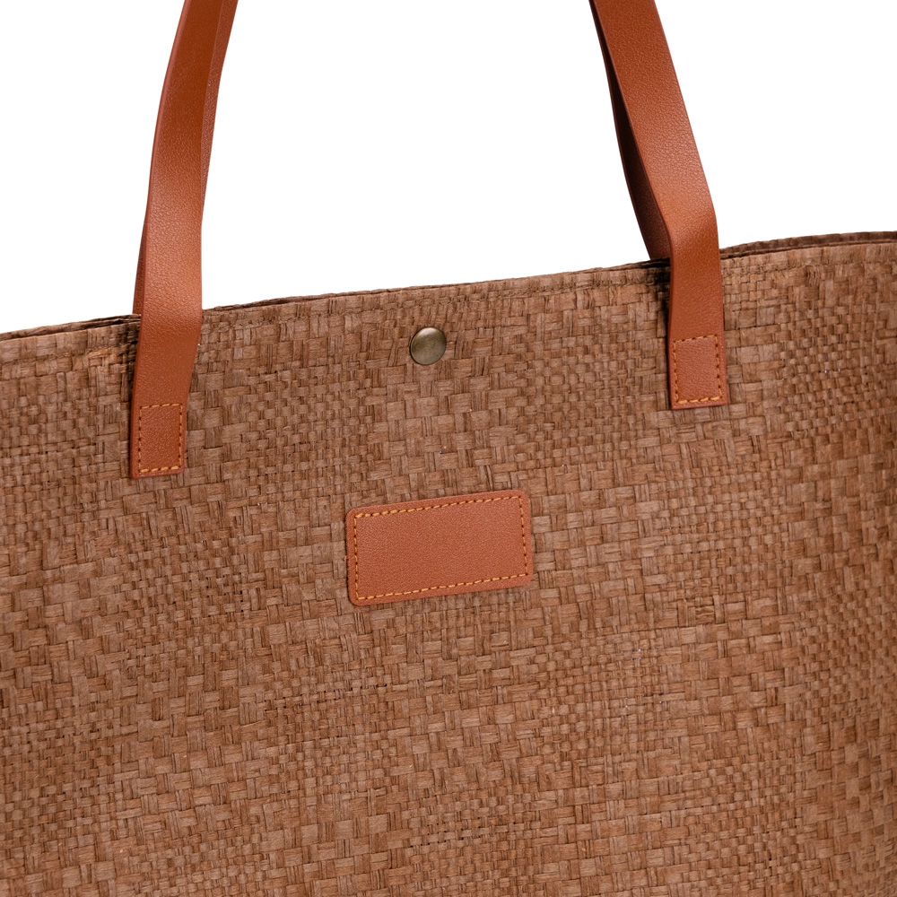 BOLSA PALHA TRANÇADA personalizada — Bolsa — detalhe de costura e acabamento