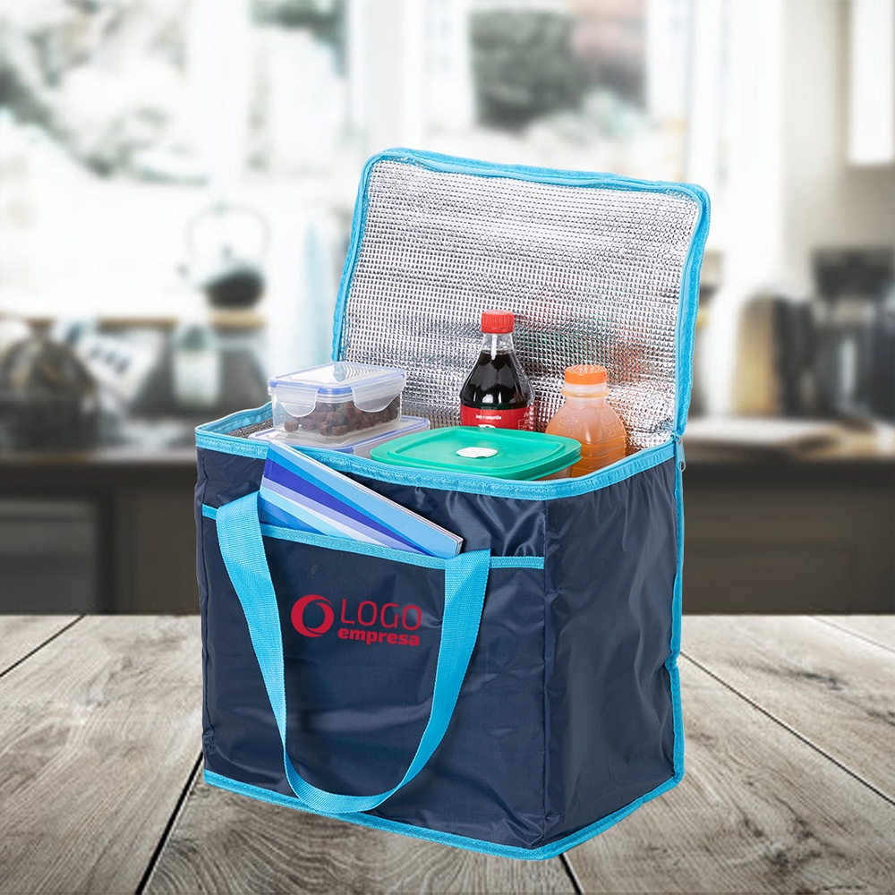 BOLSA TÉRMICA 40L 420D personalizada — Bolsas Térmicas Personalizadas — interior e compartimentos