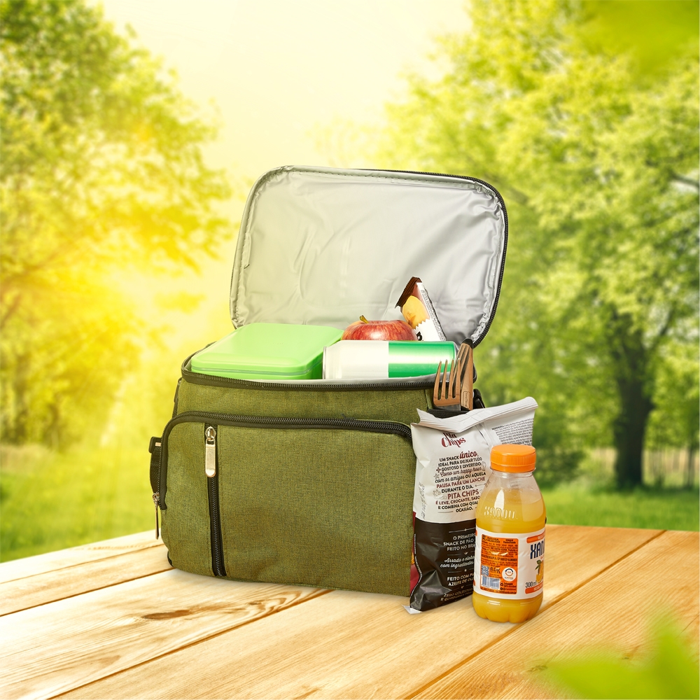 BOLSA TÉRMICA 9L personalizada — Bolsas Térmicas Personalizadas — interior e compartimentos