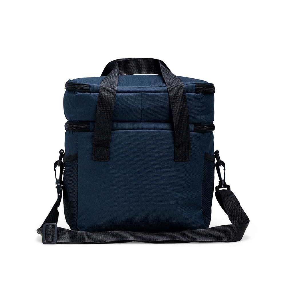 BOLSA TÉRMICA DUPLA 12L personalizada — Bolsas Térmicas Personalizadas — detalhe de costura e acabamento