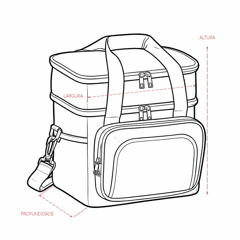 BOLSA TÉRMICA DUPLA 12L personalizada — Bolsas Térmicas Personalizadas — vista posterior