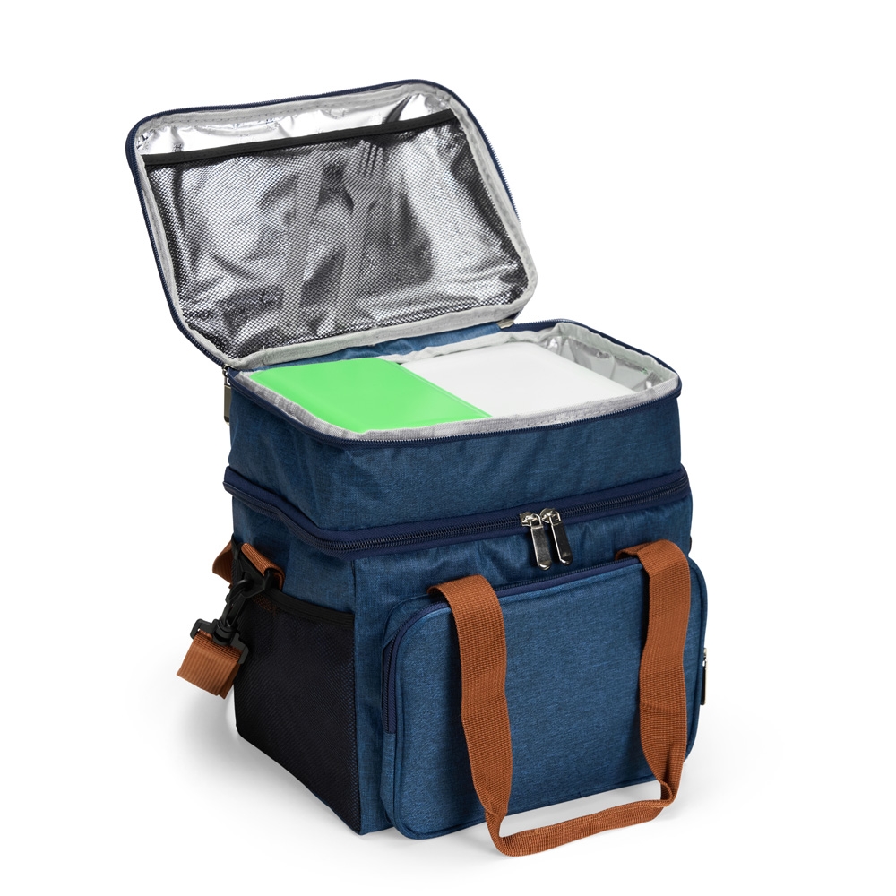 BOLSA TÉRMICA DUPLA 15L personalizada — Bolsas Térmicas Personalizadas — detalhe de costura e acabamento