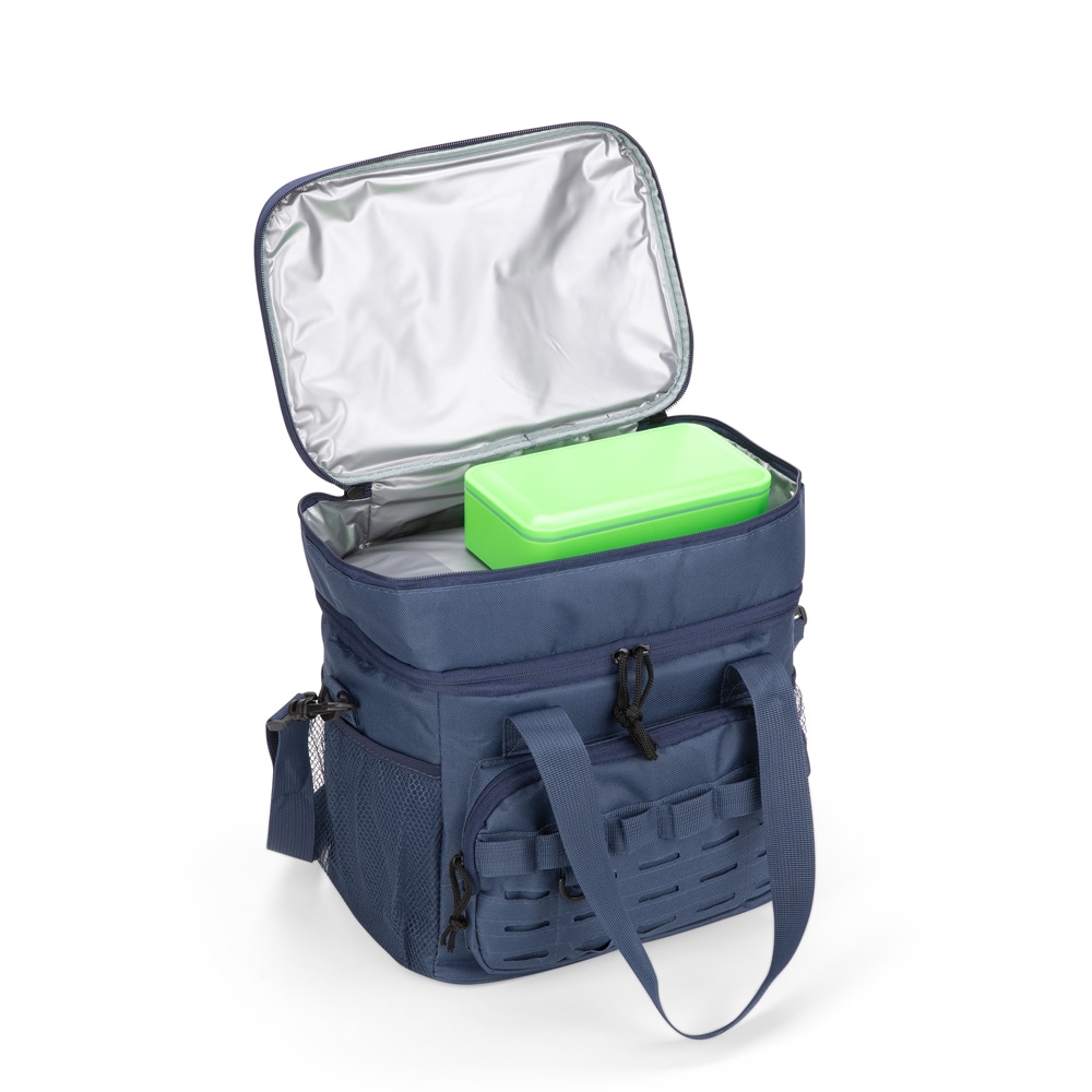 BOLSA TÉRMICA DUPLA 16L personalizada — Bolsas Térmicas Personalizadas — detalhe de costura e acabamento