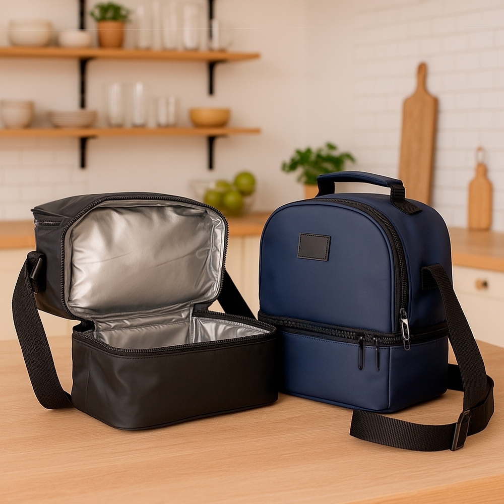 BOLSA TÉRMICA DUPLA 7 LITROS personalizada — Bolsas Térmicas Personalizadas — vista lateral