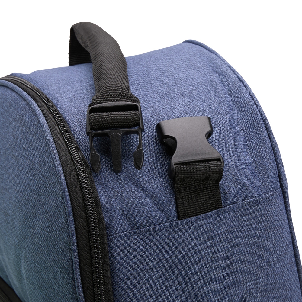 BOLSA TÉRMICA DUPLA 8L personalizada — Bolsas Térmicas Personalizadas — detalhe de costura e acabamento