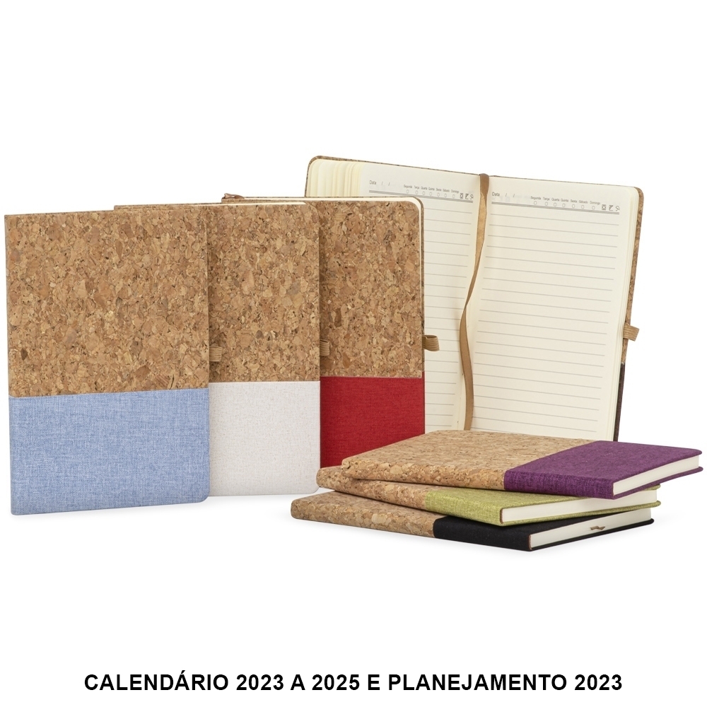 CADERNETA CORTIÇA personalizada — Cadernetas — vista lateral