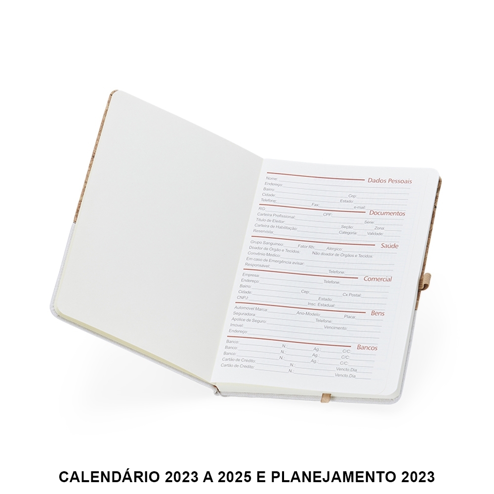 CADERNETA CORTIÇA personalizada — Cadernetas — detalhe de personalização