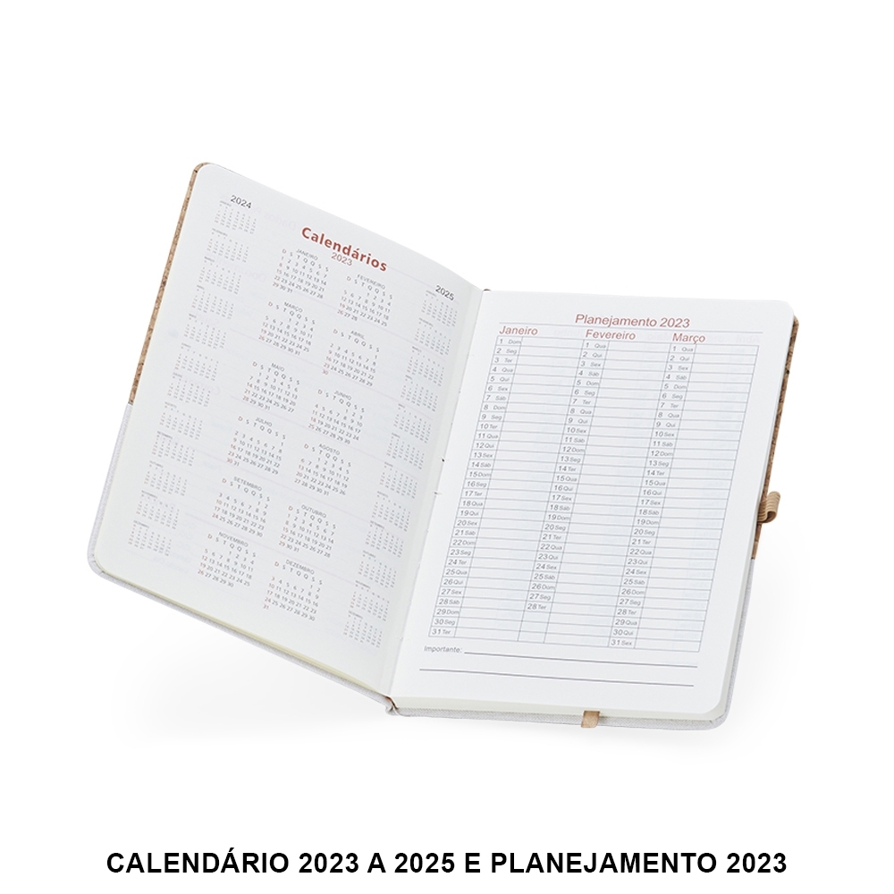 CADERNETA CORTIÇA personalizada — Cadernetas — interior e compartimentos
