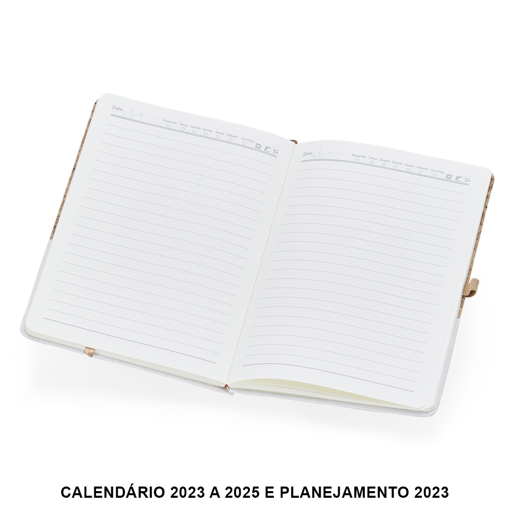 CADERNETA CORTIÇA personalizada — Cadernetas — detalhe de costura e acabamento