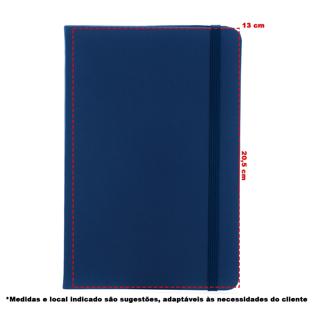 CADERNETA COURO SINTÉTICO 21X14 personalizada — Cadernetas — detalhe de personalização