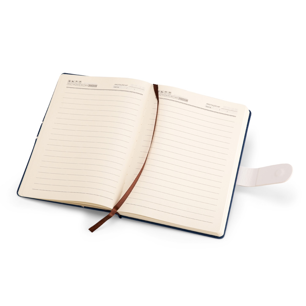 CADERNETA COURO SINTÉTICO personalizada — Cadernetas — interior e compartimentos