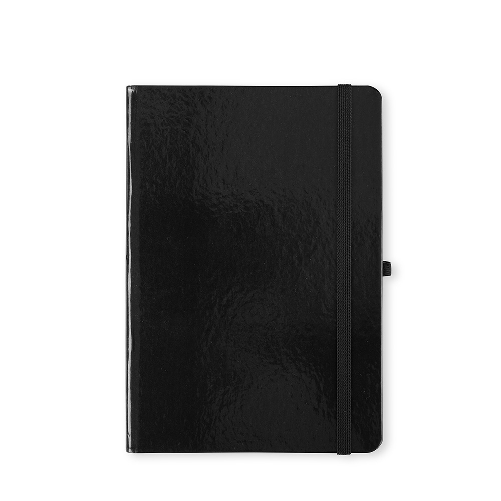 CADERNETA LAMINADA COM PAUTA personalizada — Cadernetas — vista frontal