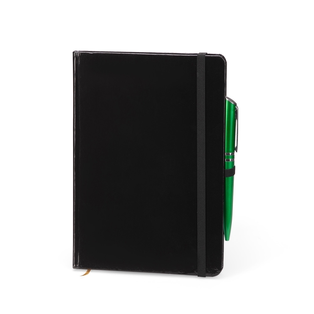 CADERNETA LAMINADA COM PAUTA personalizada — Cadernetas — interior e compartimentos