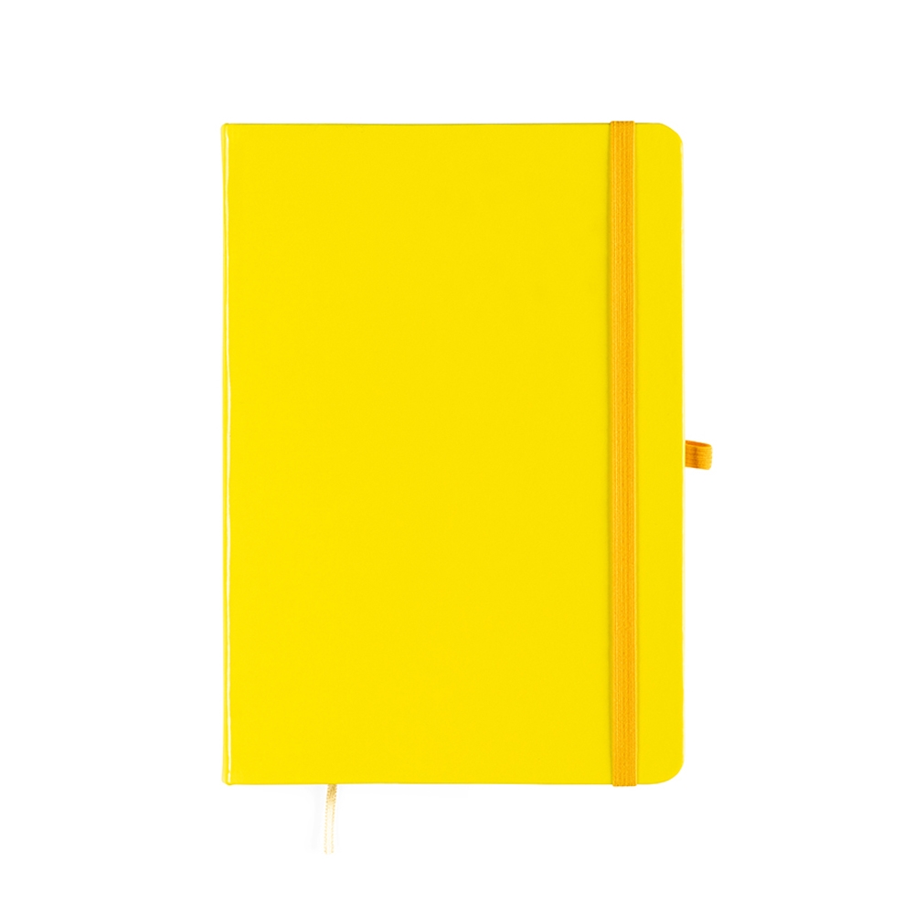 CADERNETA LAMINADA COM PAUTA personalizada — Cadernetas — aplicação em uso