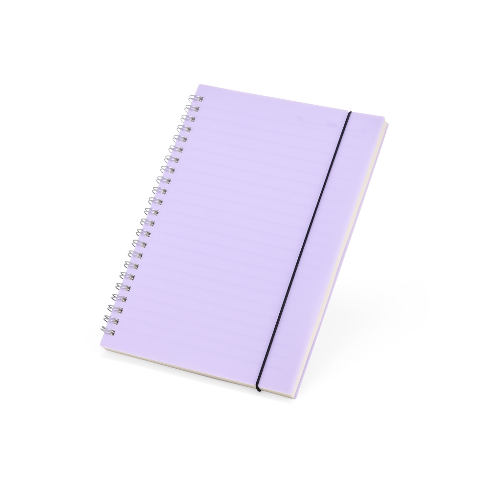 CADERNO A5 PLÁSTICO personalizada — Cadernetas, Agendas e Blocos de Notas — vista lateral
