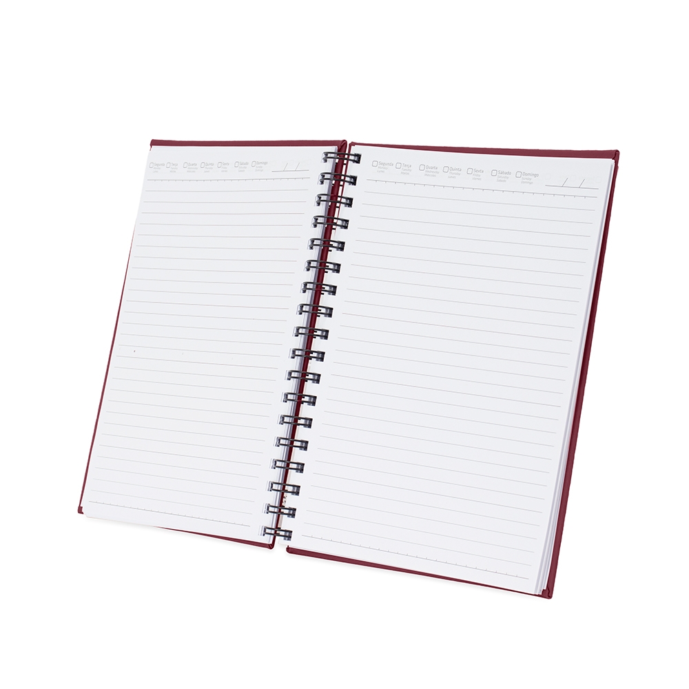 CADERNO CAPA EMBORRACHADA personalizada — Cadernos — detalhe de costura e acabamento