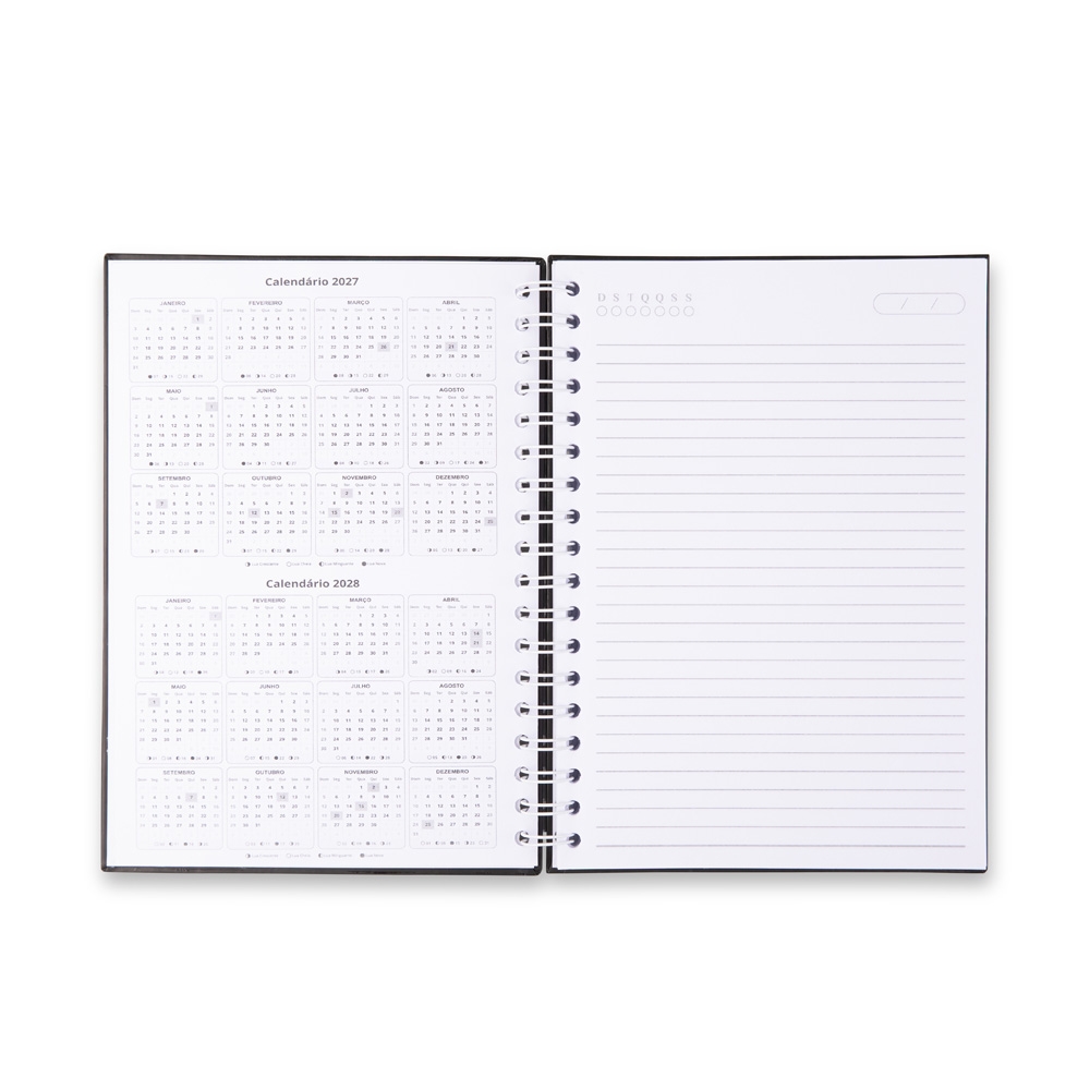 CADERNO CAPA FOSCA COM PAUTA personalizada — Cadernos — interior e compartimentos