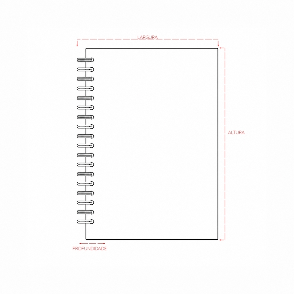 CADERNO CAPA FOSCA COM PAUTA personalizada — Cadernos — vista posterior