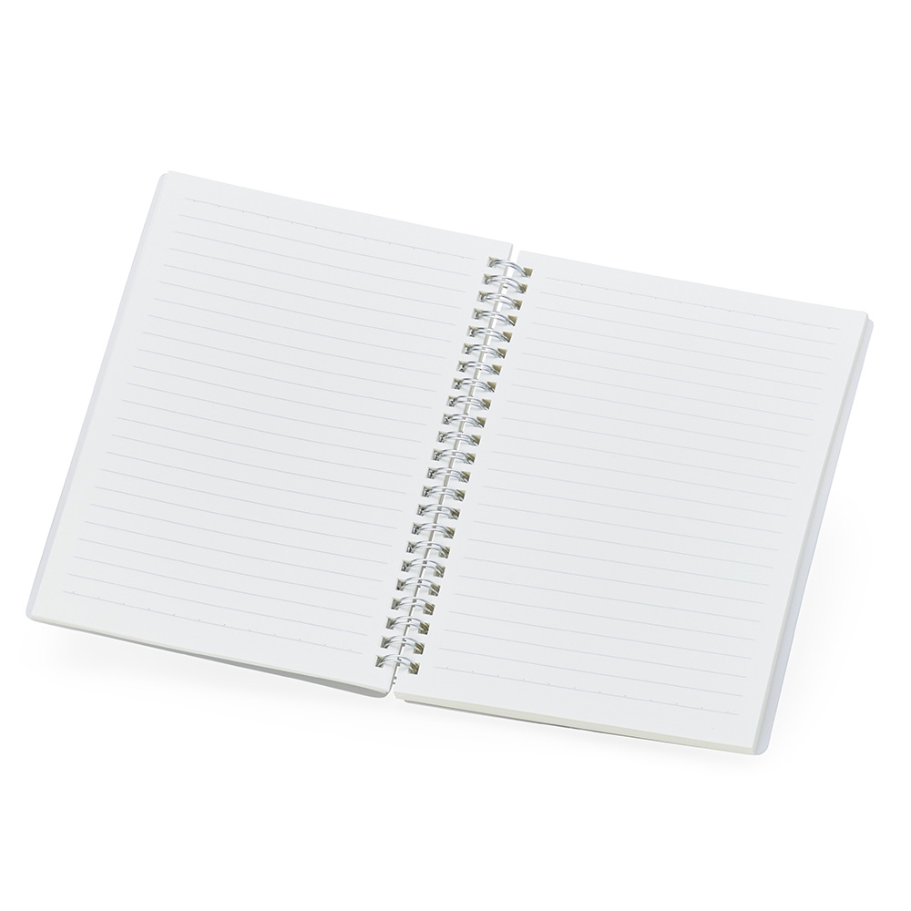 CADERNO COM CAPA PLÁSTICA personalizada — Cadernetas, Agendas e Blocos de Notas — vista lateral