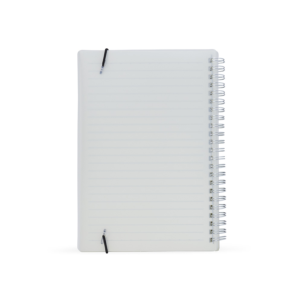 CADERNO COM CAPA PLÁSTICA personalizada — Cadernetas, Agendas e Blocos de Notas — detalhe de personalização