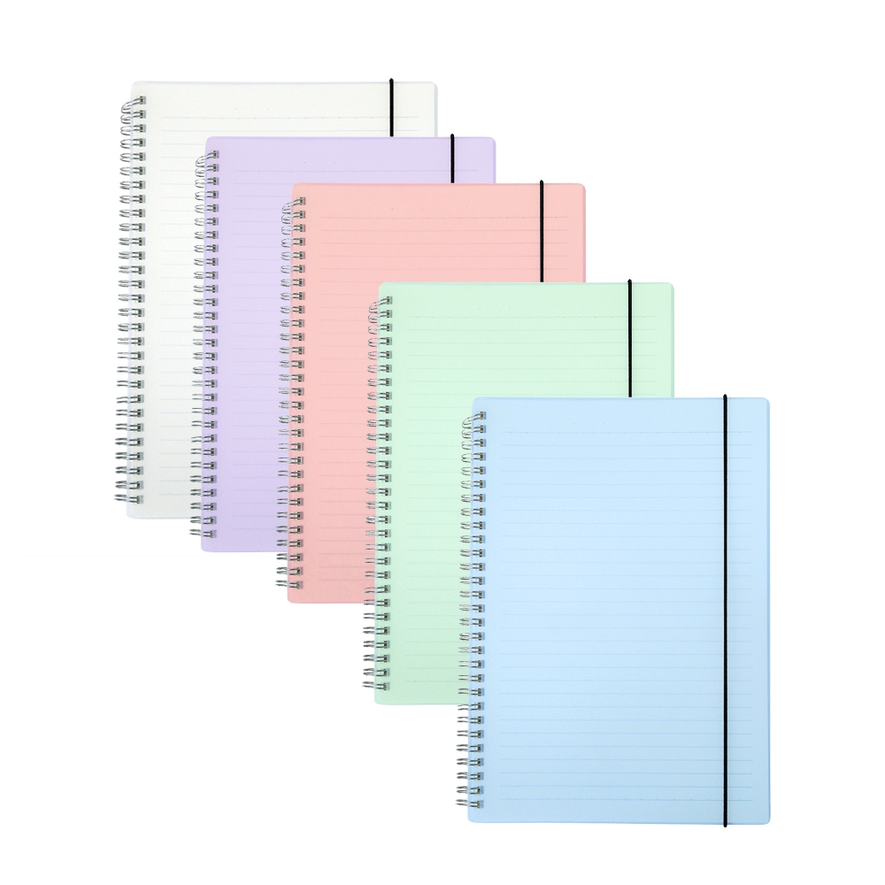 CADERNO COM CAPA PLÁSTICA personalizada — Cadernetas, Agendas e Blocos de Notas — vista lateral