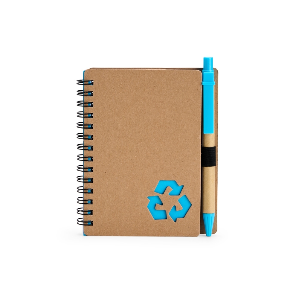 CADERNO ECOLÓGICO COM CANETA personalizada — Cadernos — vista frontal