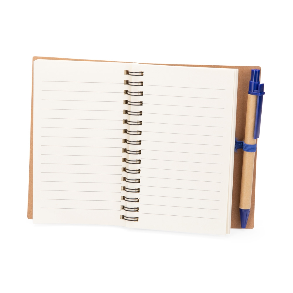 CADERNO ECOLÓGICO COM CANETA personalizada — Cadernos — interior e compartimentos