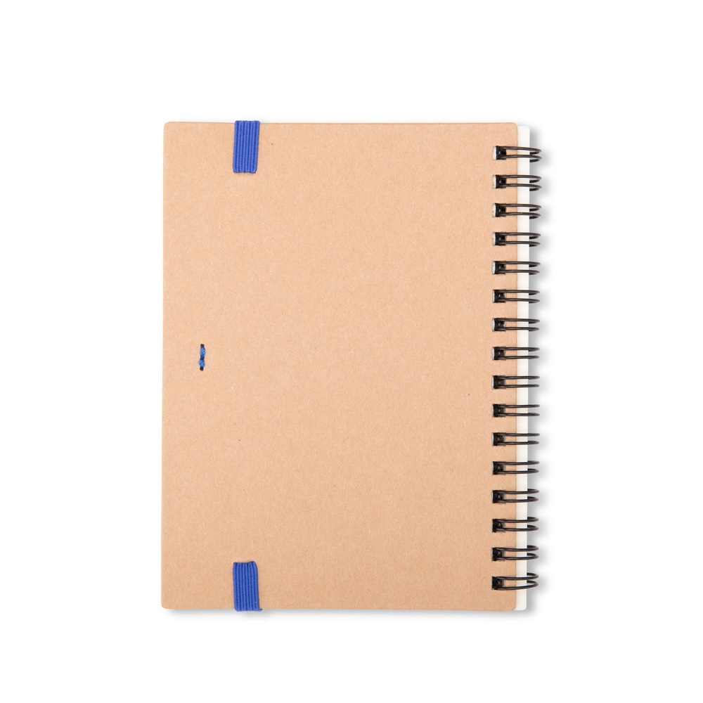 CADERNO ECOLÓGICO COM CANETA personalizada — Cadernos — detalhe de costura e acabamento