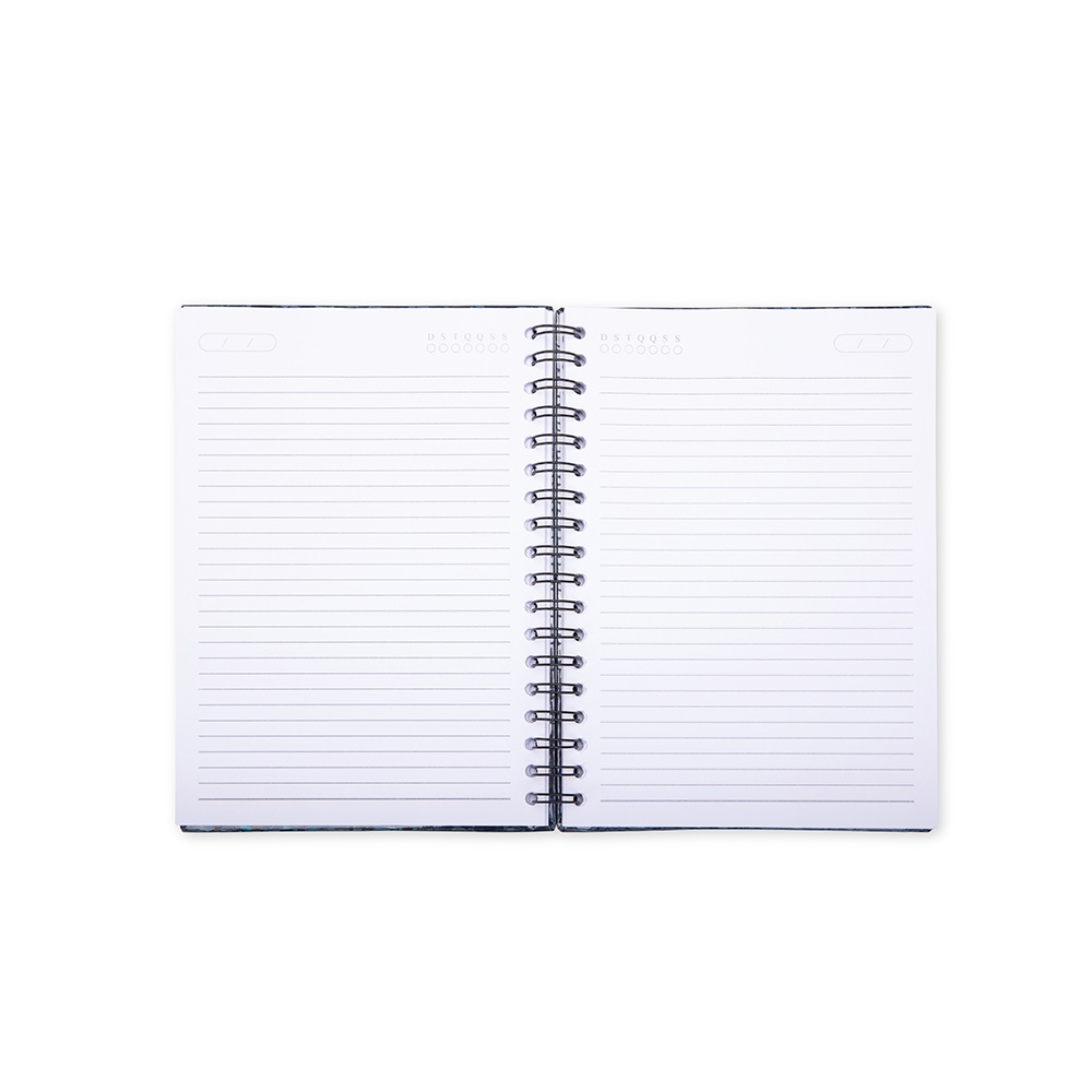CADERNO HOLOGRÁFICO COM PAUTA personalizada — Cadernos — vista lateral